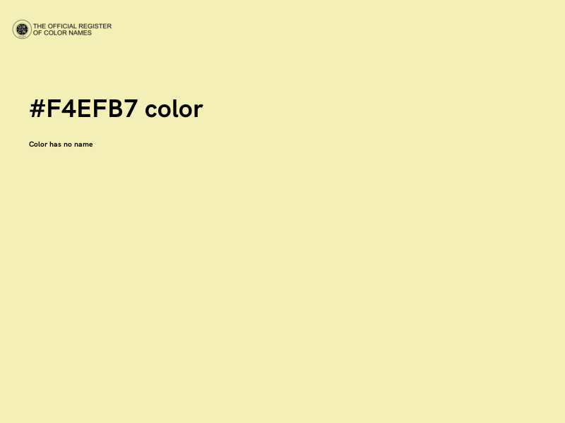 #F4EFB7 color image