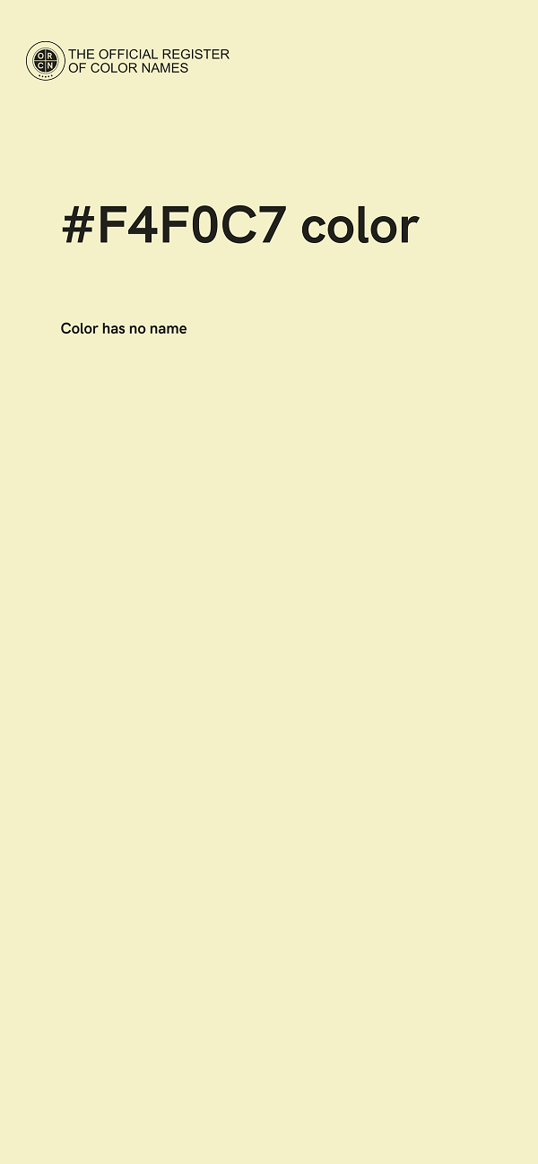 #F4F0C7 color image