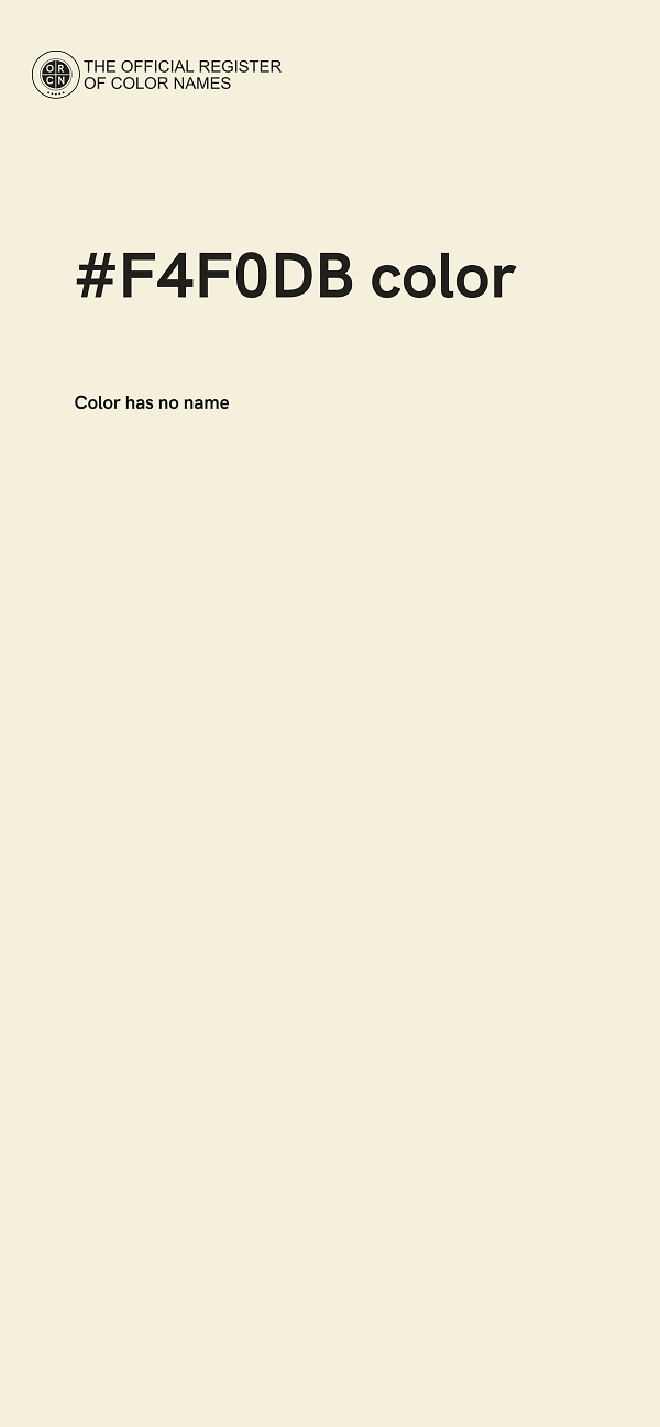 #F4F0DB color image