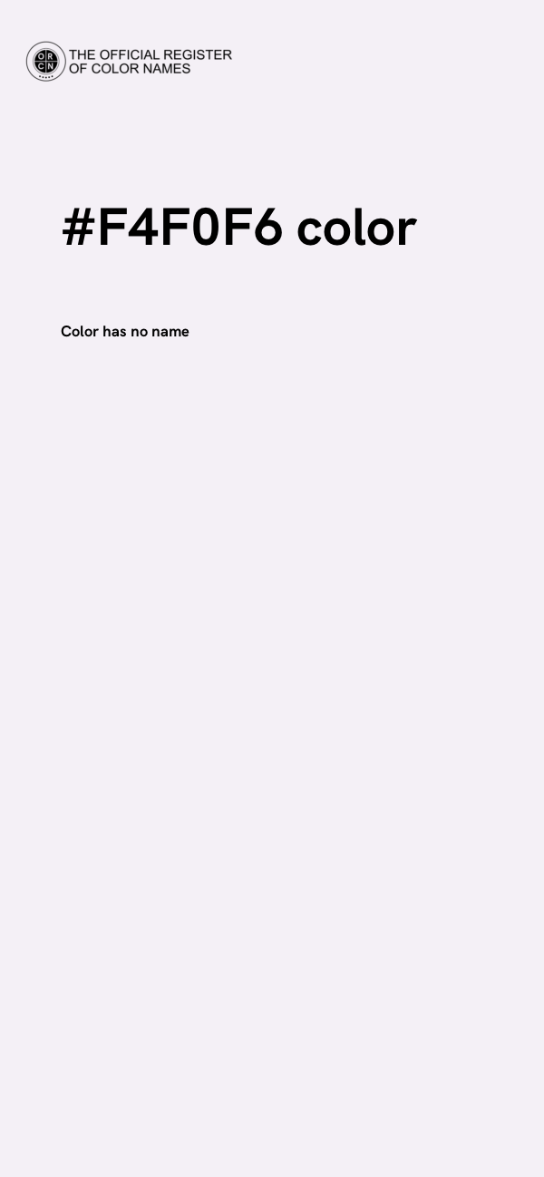 #F4F0F6 color image