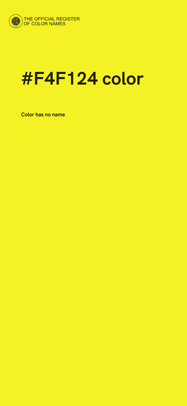 #F4F124 color image