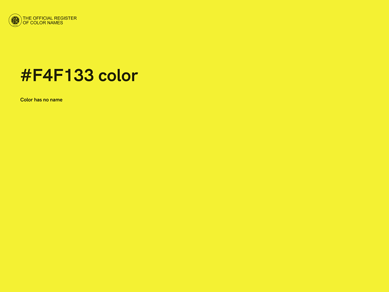 #F4F133 color image