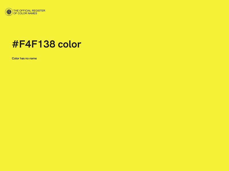 #F4F138 color image