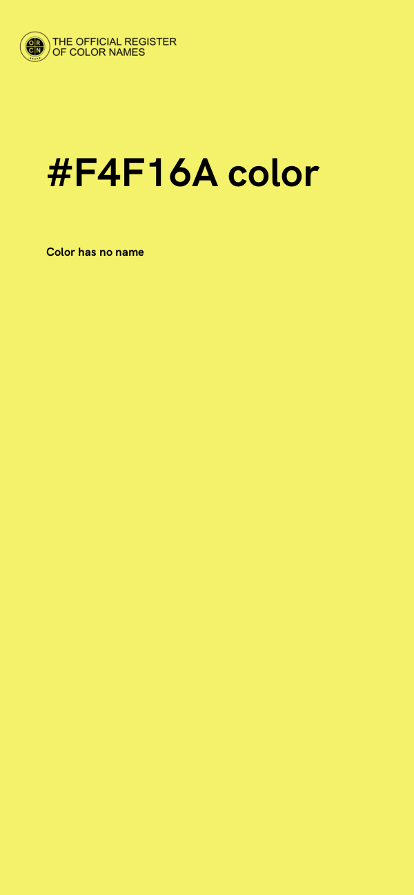 #F4F16A color image