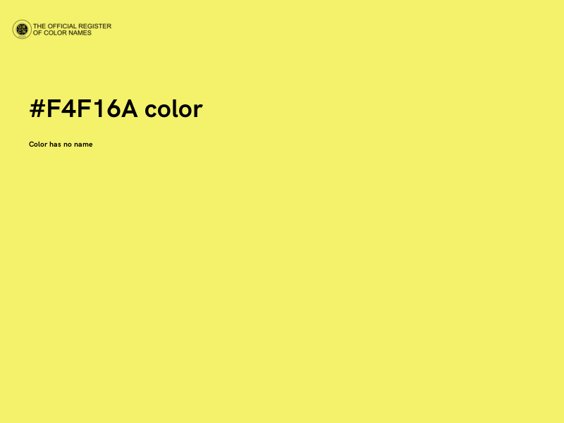 #F4F16A color image