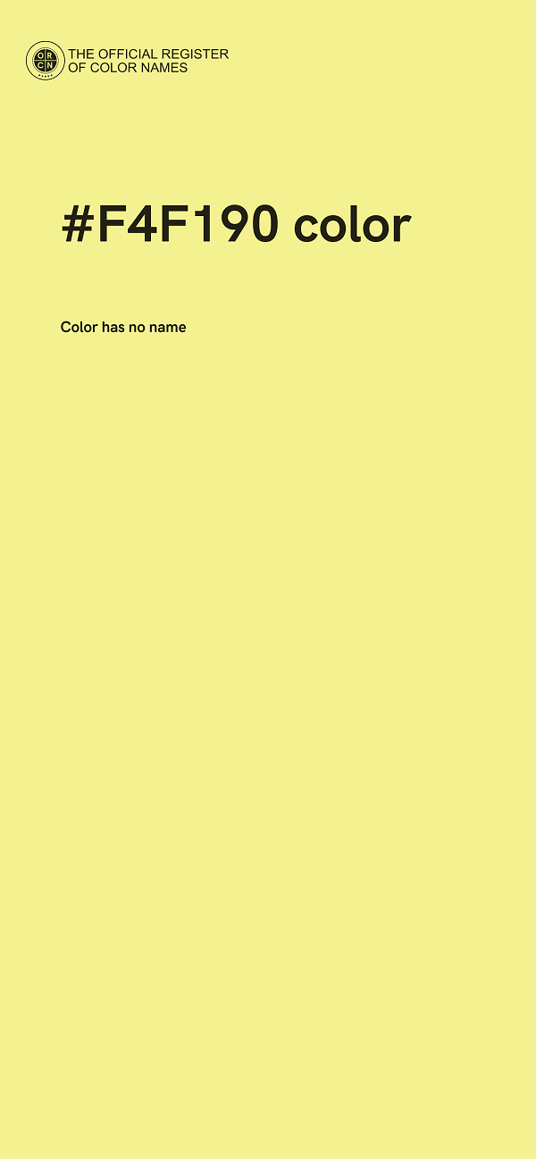 #F4F190 color image