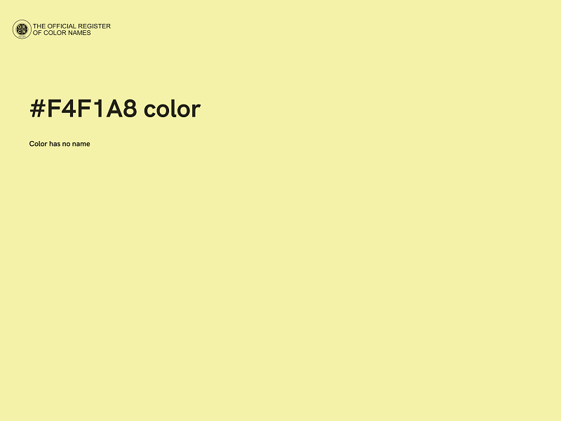 #F4F1A8 color image