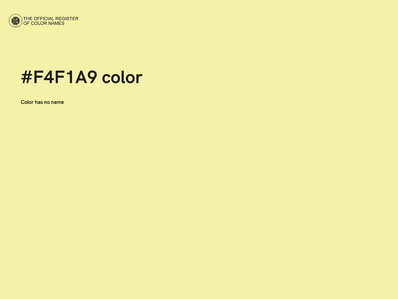 #F4F1A9 color image