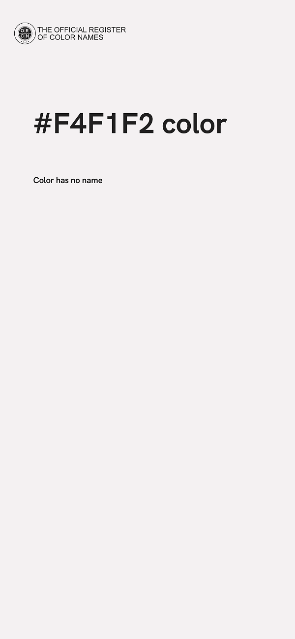 #F4F1F2 color image