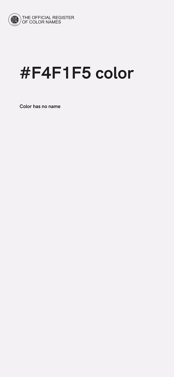 #F4F1F5 color image