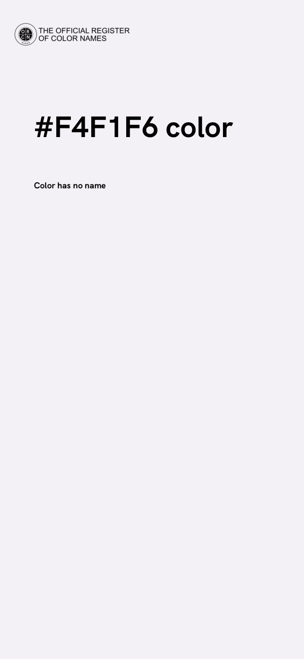 #F4F1F6 color image