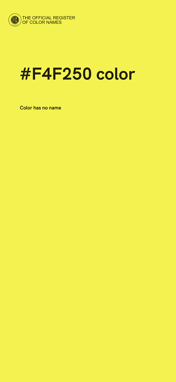 #F4F250 color image