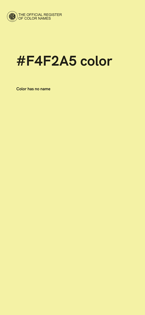 #F4F2A5 color image