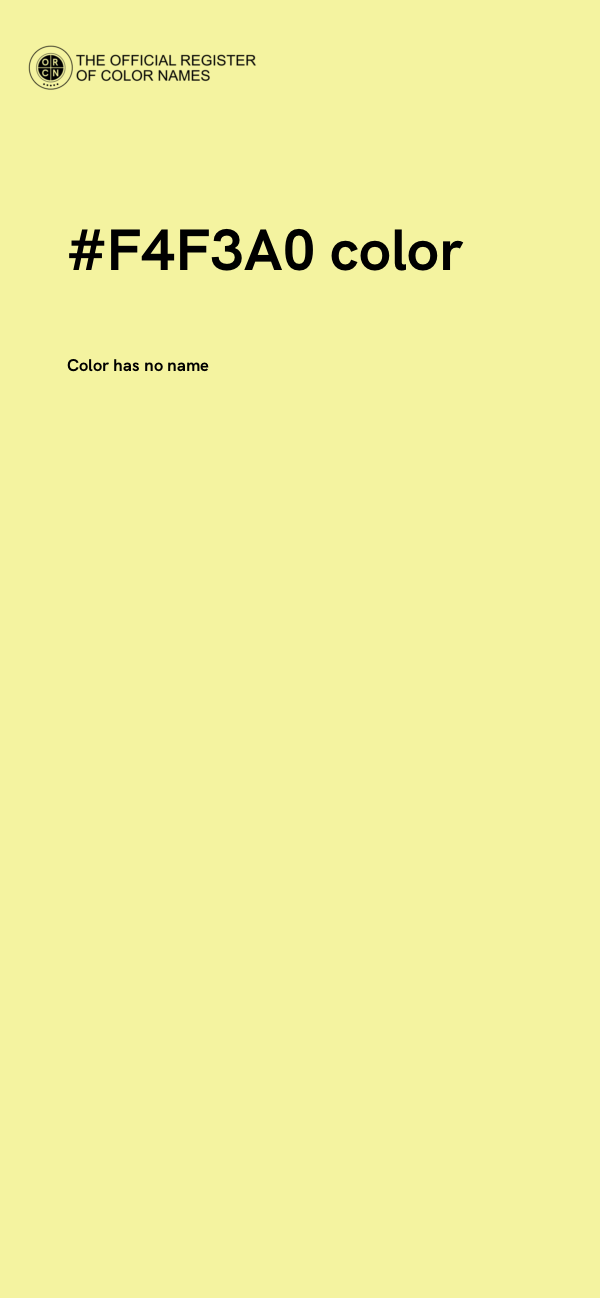 #F4F3A0 color image