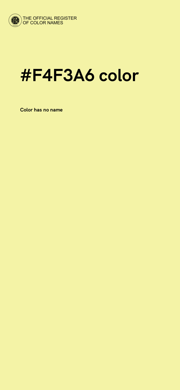 #F4F3A6 color image