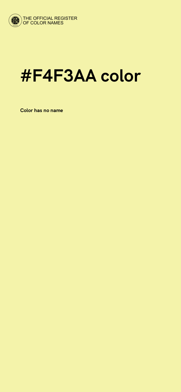 #F4F3AA color image
