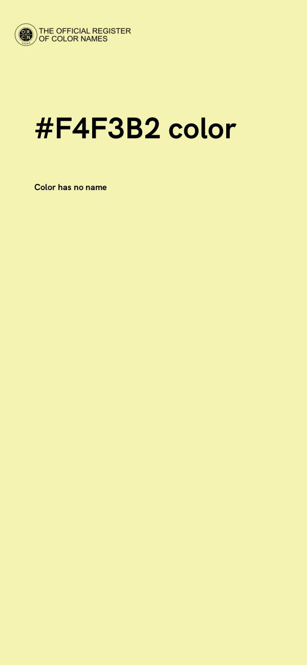 #F4F3B2 color image
