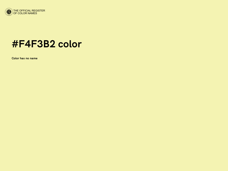 #F4F3B2 color image