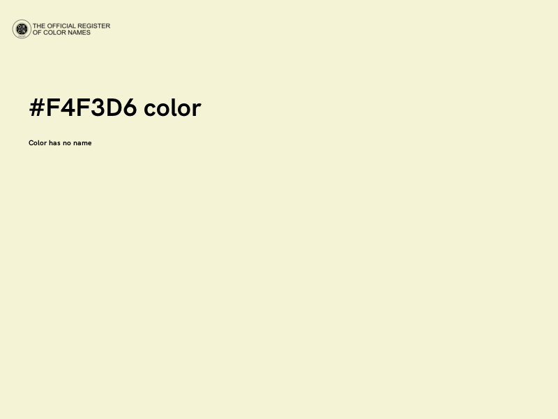 #F4F3D6 color image