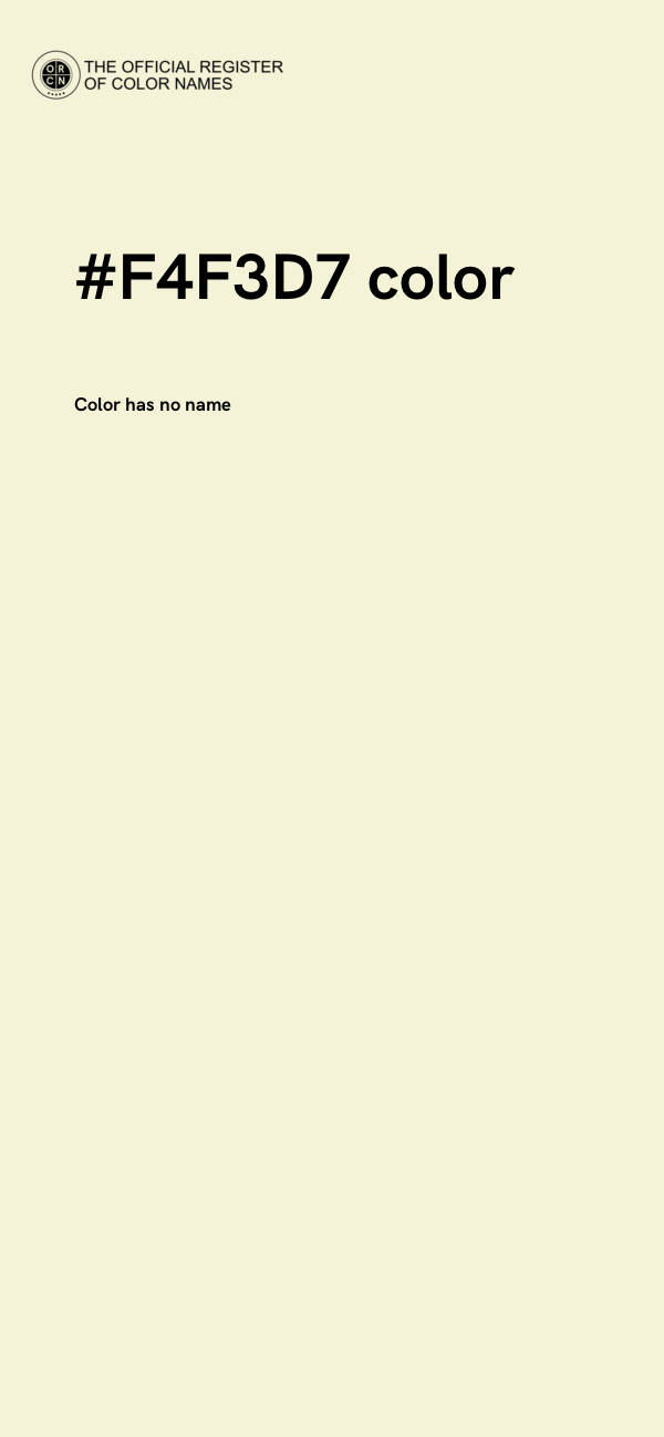 #F4F3D7 color image