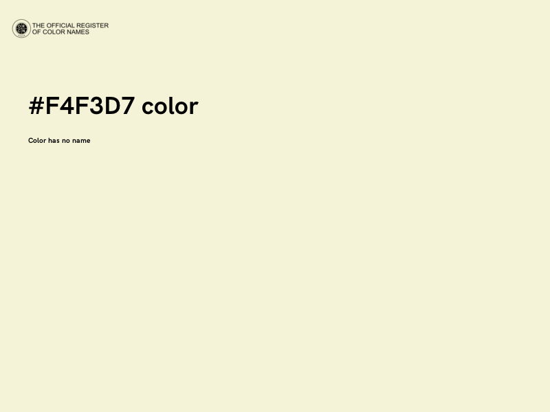 #F4F3D7 color image