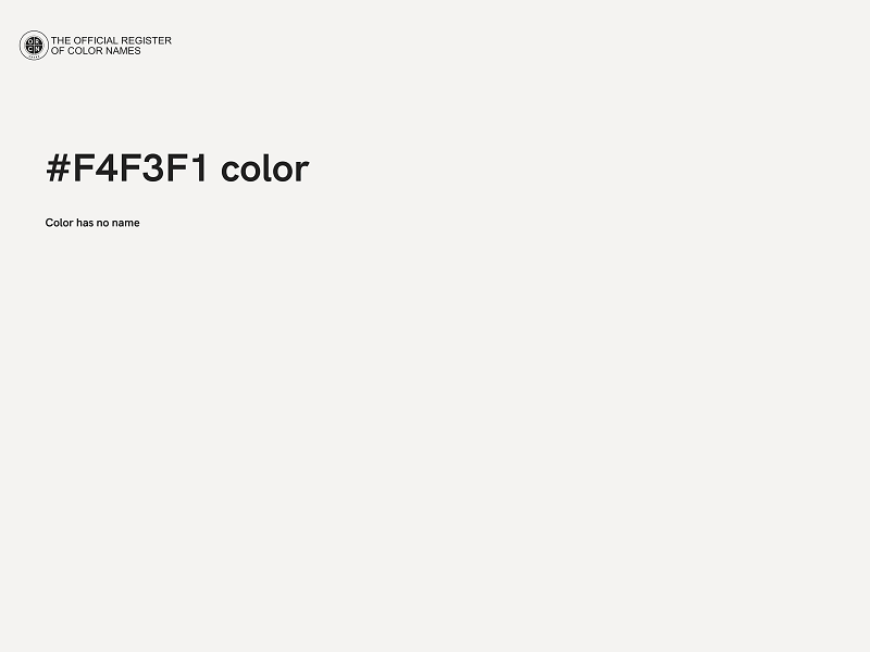 #F4F3F1 color image