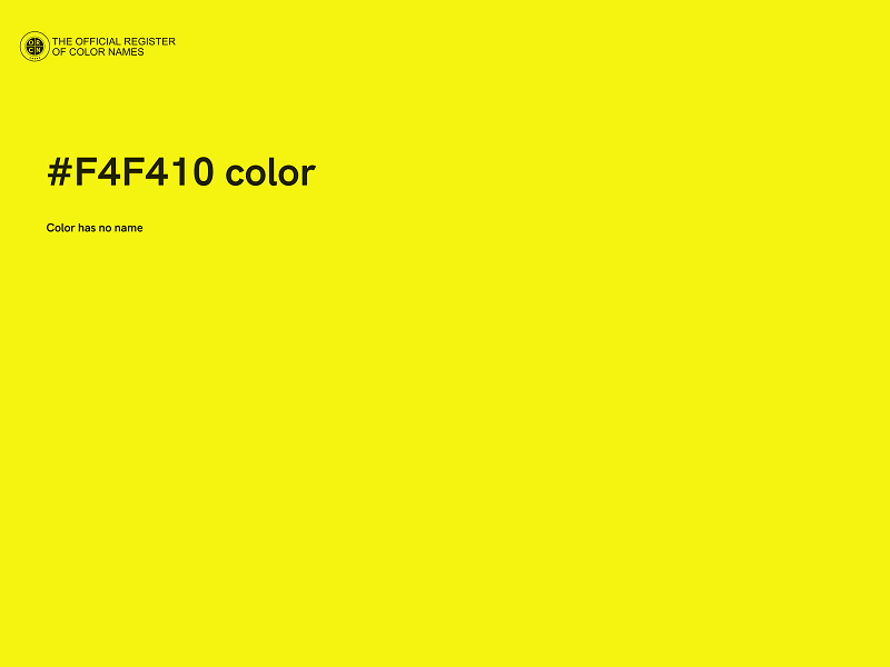 #F4F410 color image