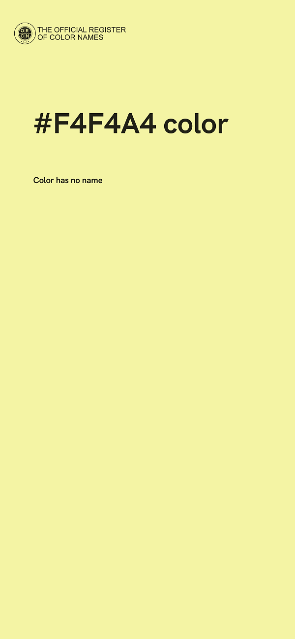 #F4F4A4 color image
