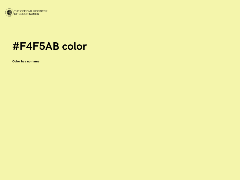 #F4F5AB color image