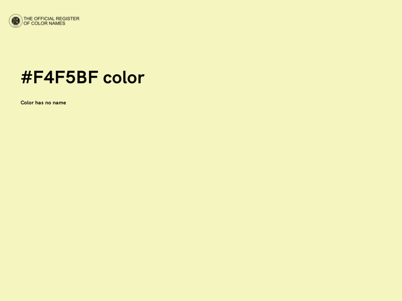 #F4F5BF color image