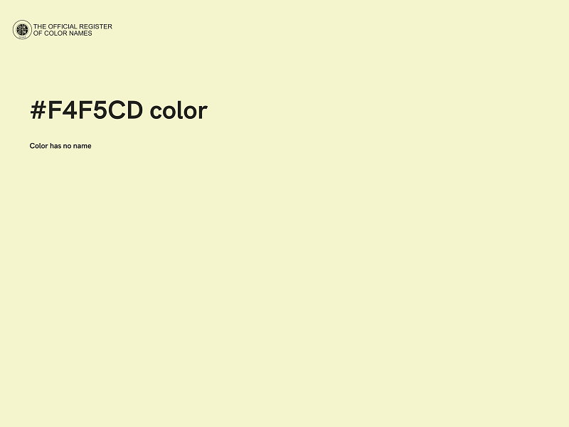 #F4F5CD color image