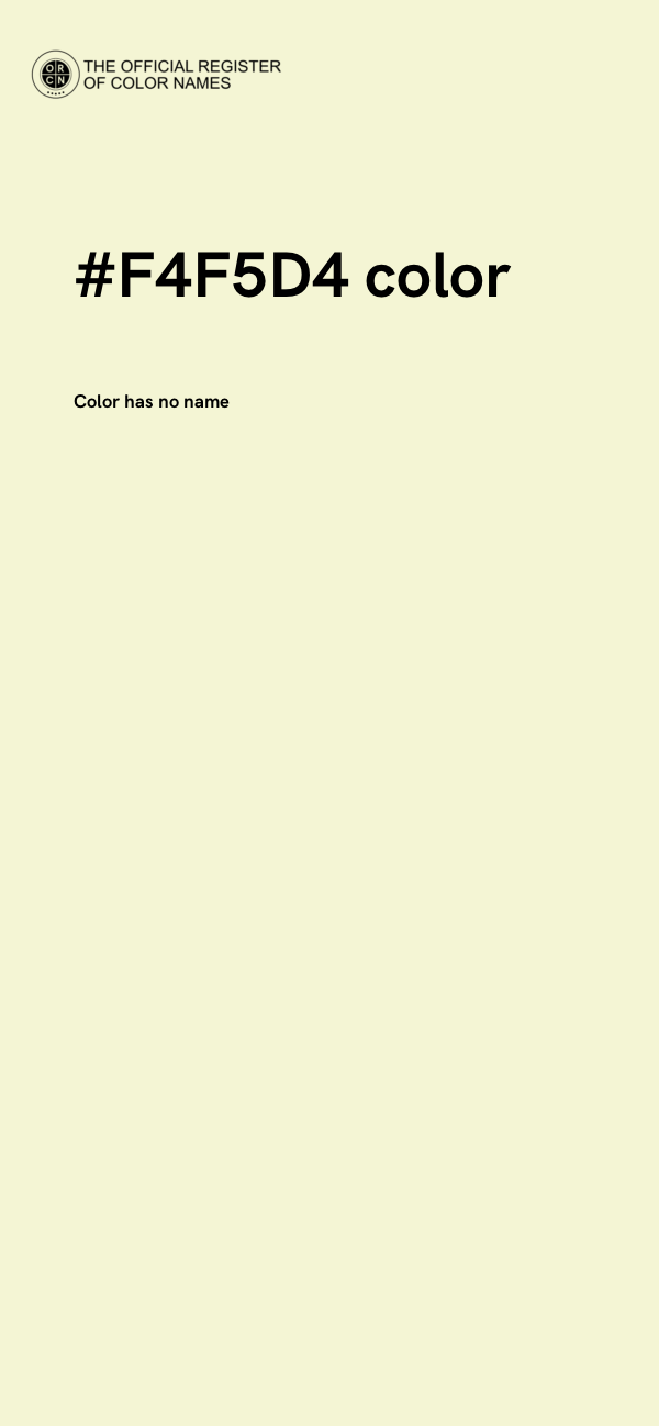 #F4F5D4 color image