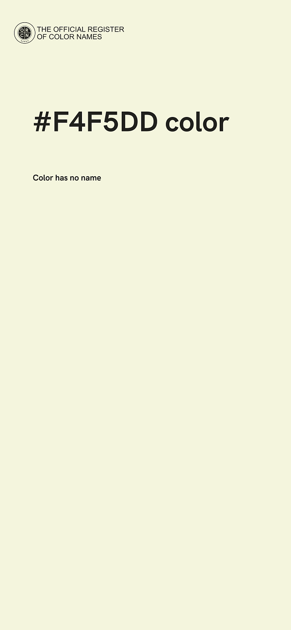 #F4F5DD color image