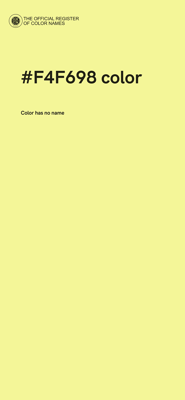 #F4F698 color image