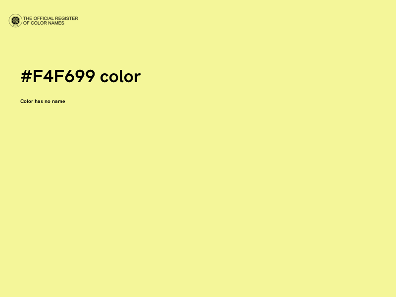 #F4F699 color image