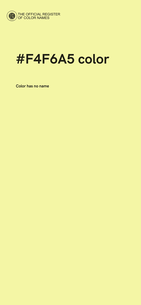 #F4F6A5 color image