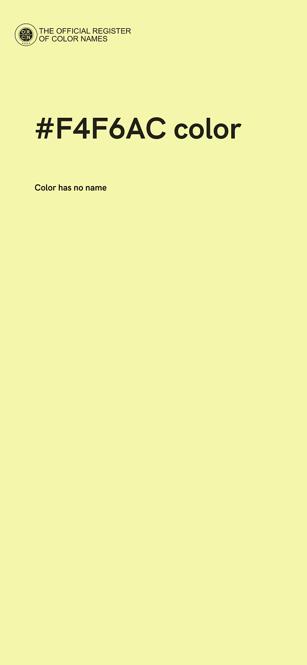 #F4F6AC color image