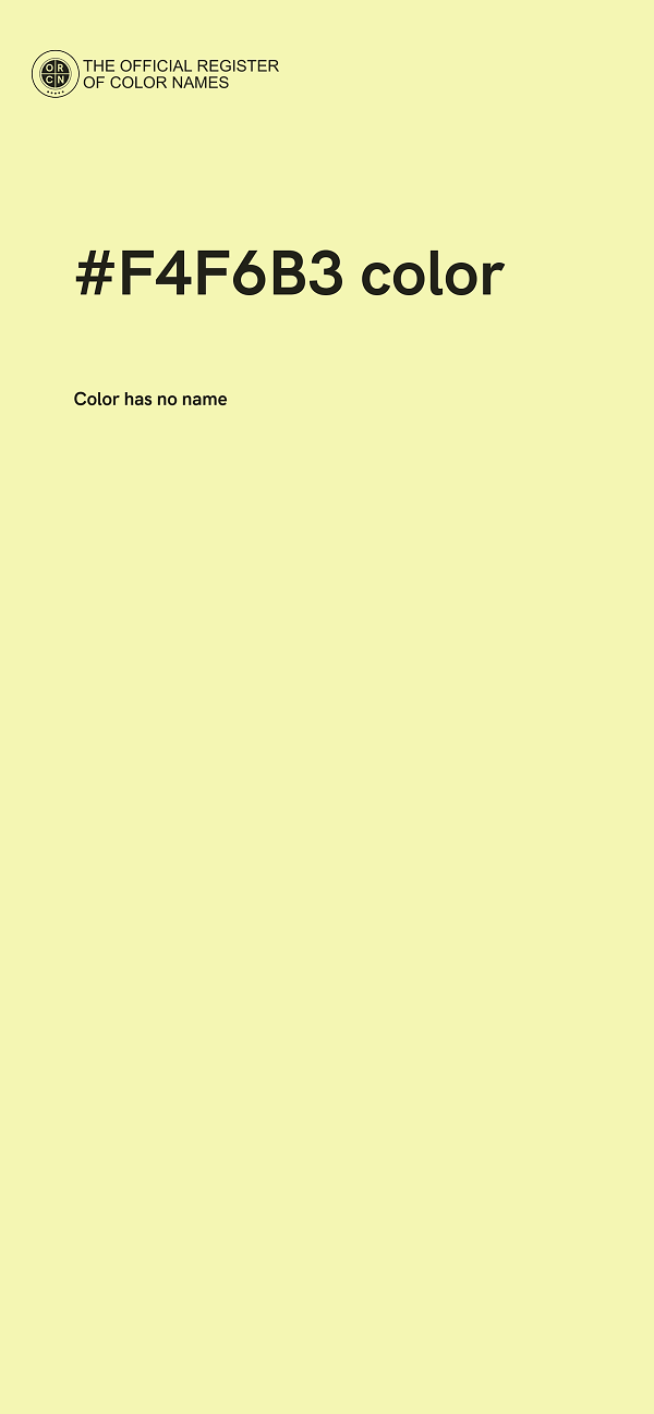 #F4F6B3 color image