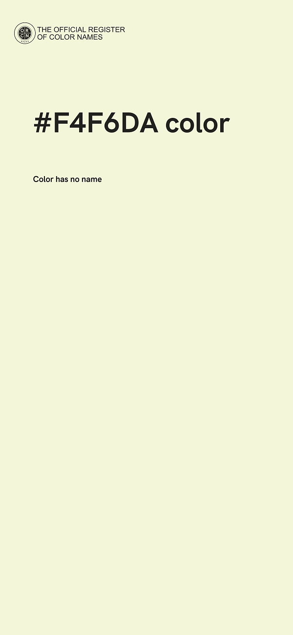 #F4F6DA color image