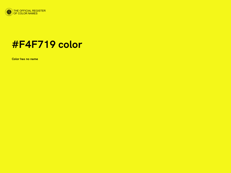 #F4F719 color image