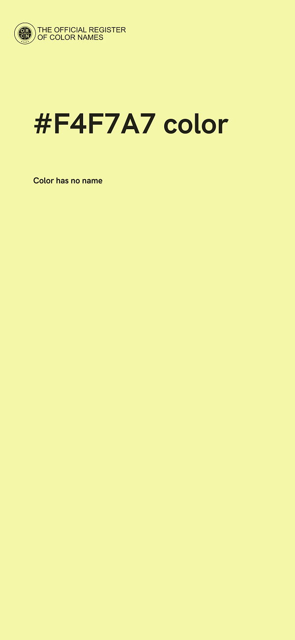 #F4F7A7 color image