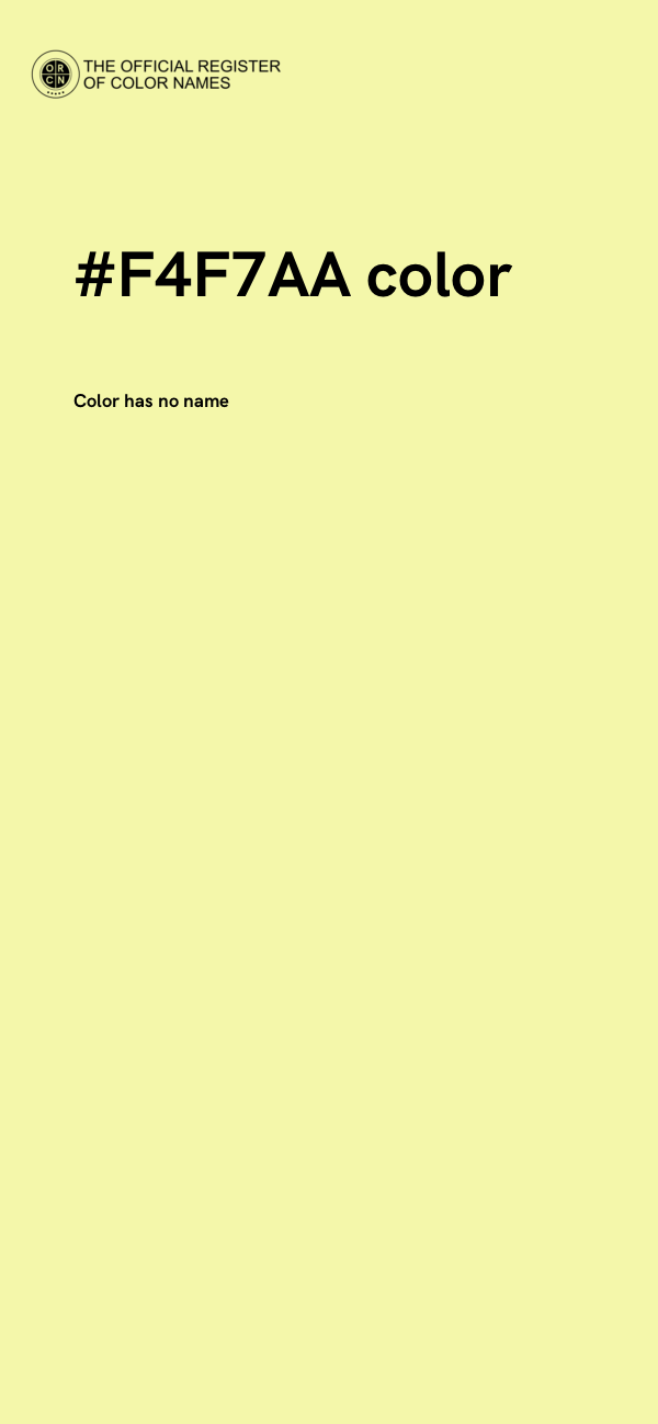 #F4F7AA color image