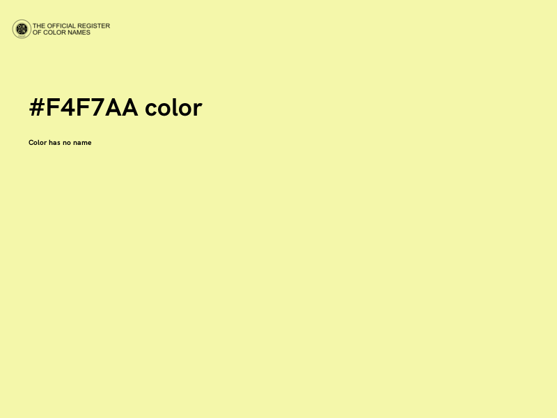 #F4F7AA color image