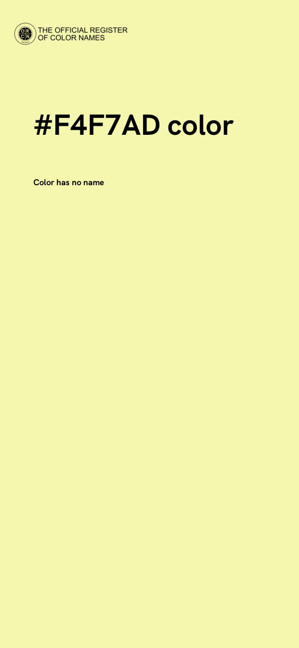 #F4F7AD color image