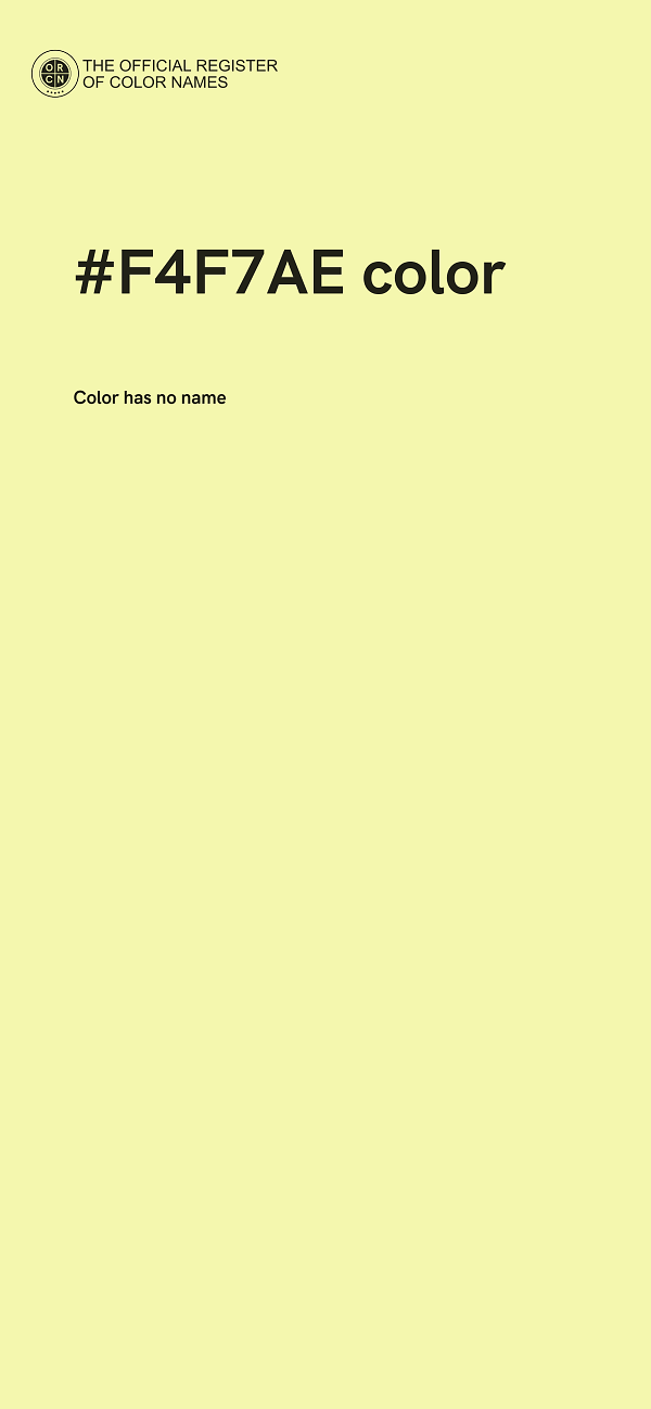 #F4F7AE color image