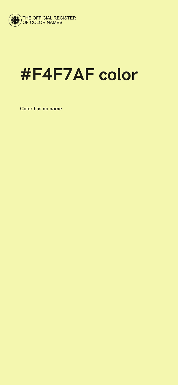 #F4F7AF color image