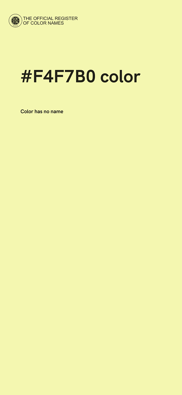 #F4F7B0 color image
