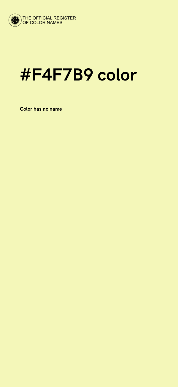 #F4F7B9 color image