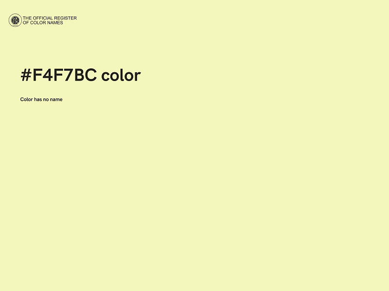 #F4F7BC color image