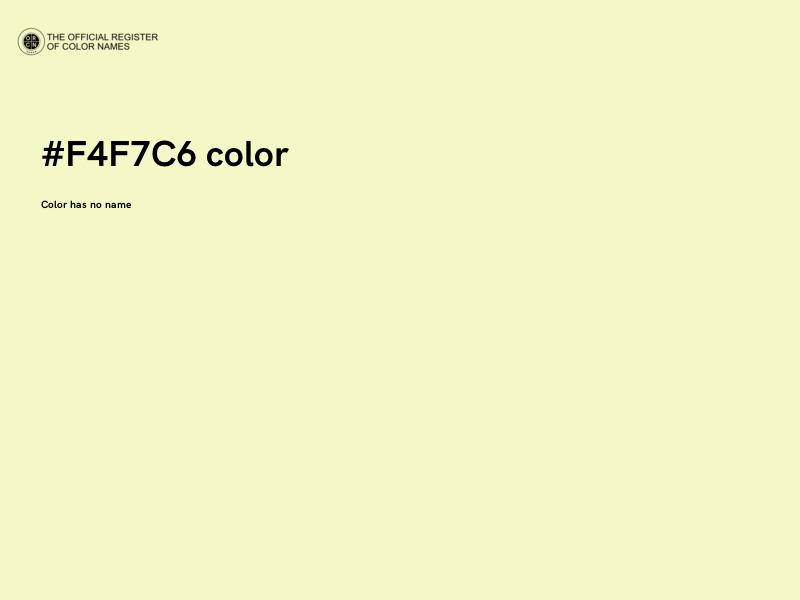 #F4F7C6 color image